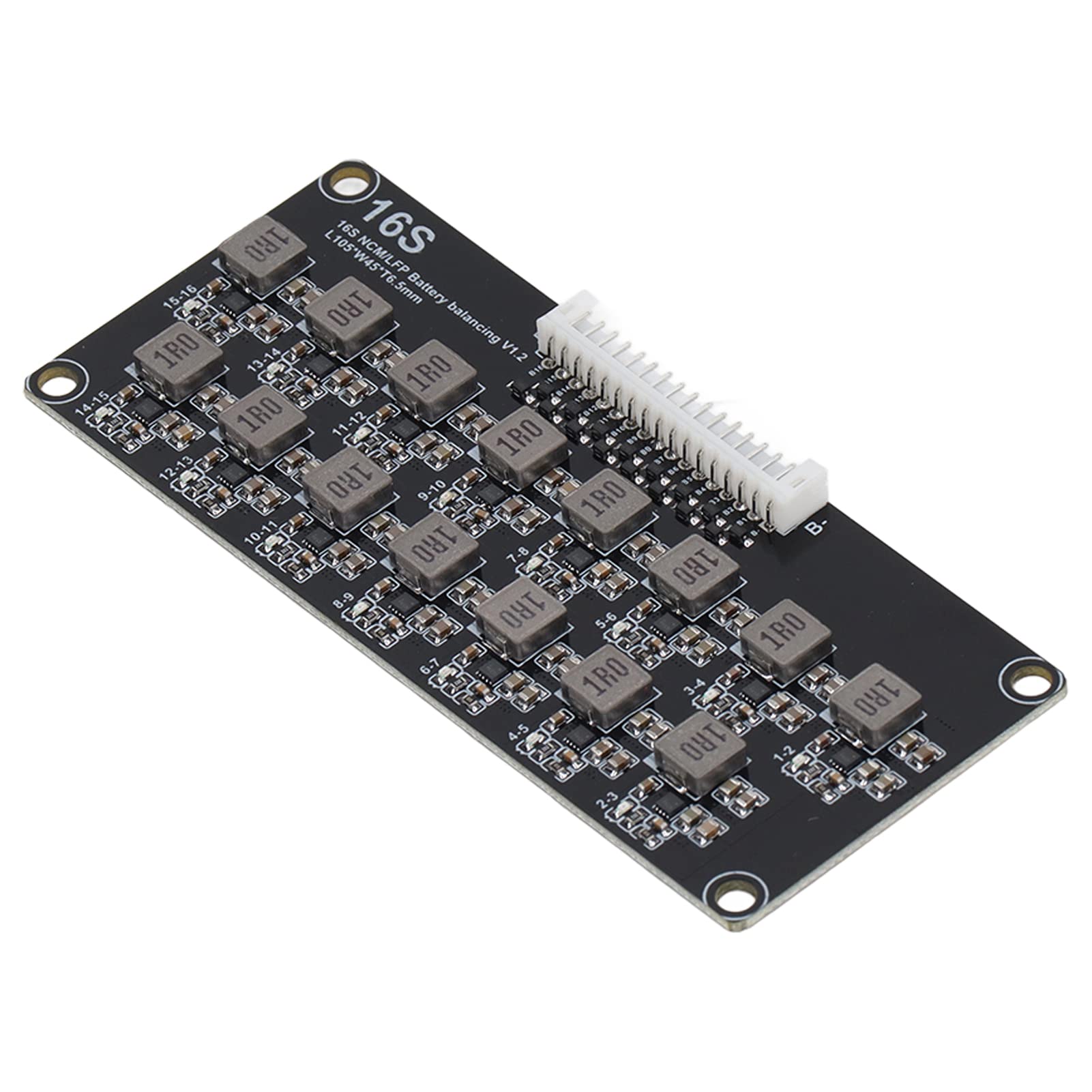 Fafeicy Aktiver Batterie-Equalizer, Induktiver Batterie-Balancer 16S 2,0–4,5 V mit Stabiler Verbindung für Ternäre Eisen-Lithium-Batterien, Stromwandler, Balanciert die Batterie Deutlich aus