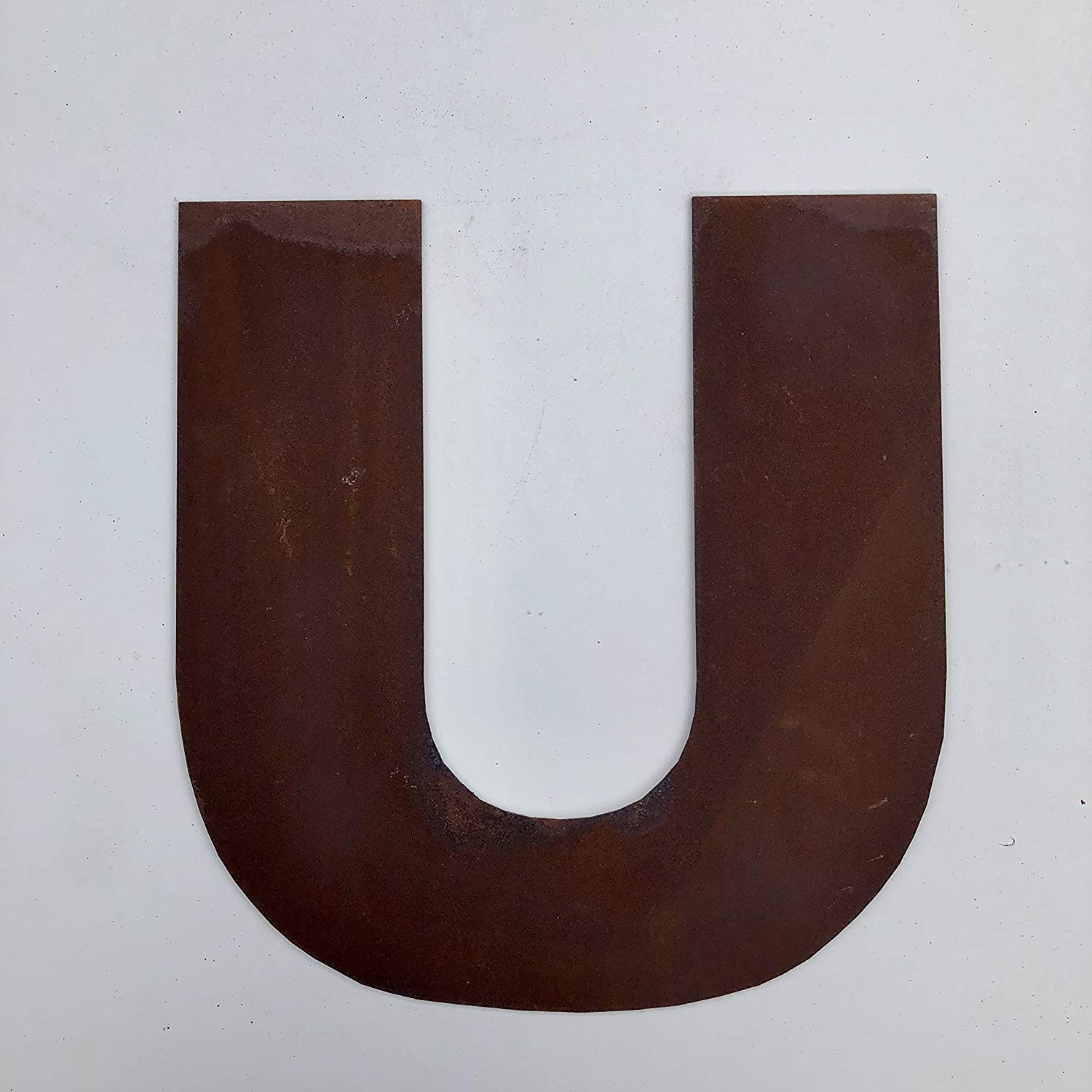 Rustic Metal Letter U 12” Tall – Bold Rusty Sign Vintage Home And Garden Decor