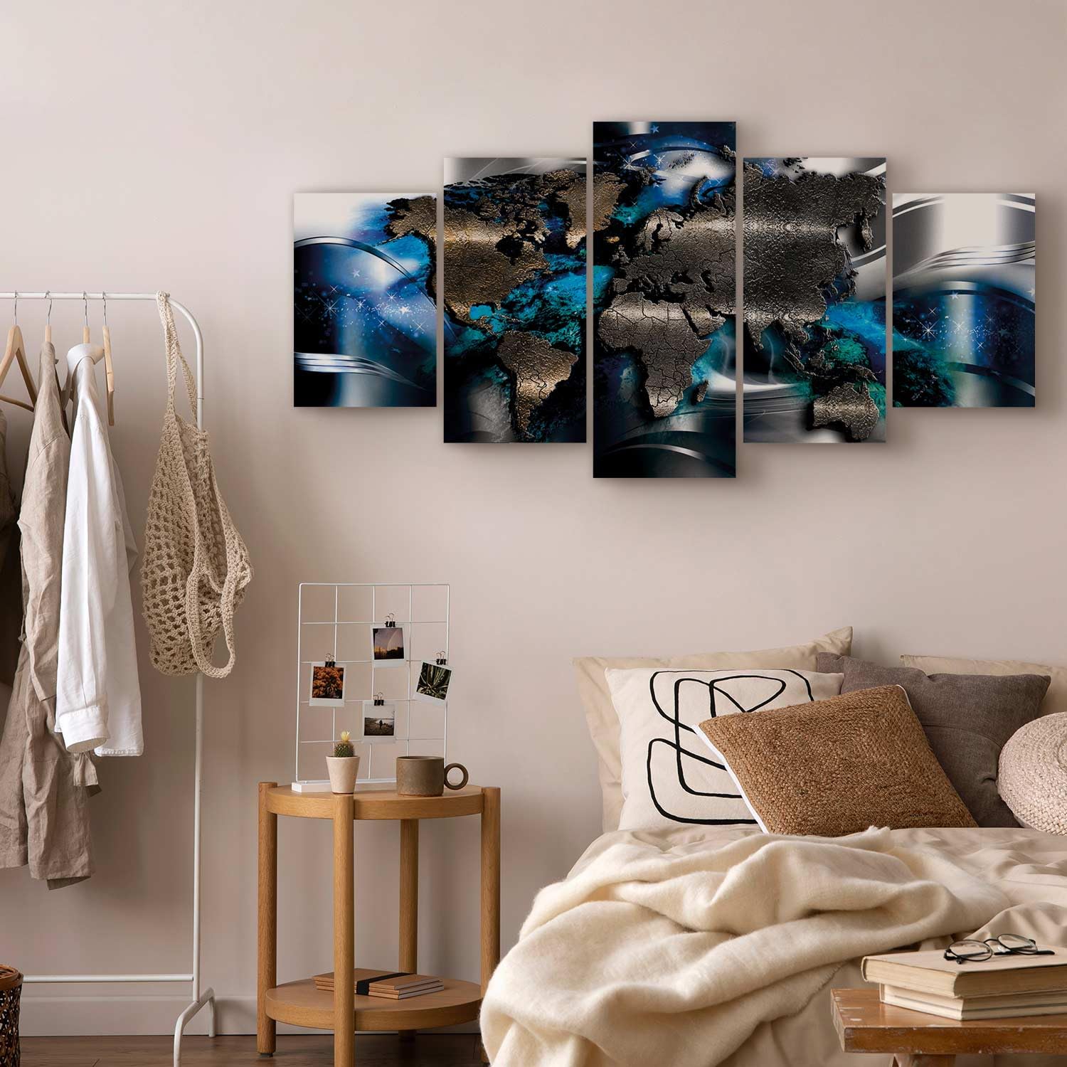 Cuadros B&D XXL - Cuadro en Lienzo 200x100 cm 5 piezas - Impresión en material tejido no tejido cuadros decoracion salon modernos lienzos decorativos dormitorios - k-A-0017-b-p