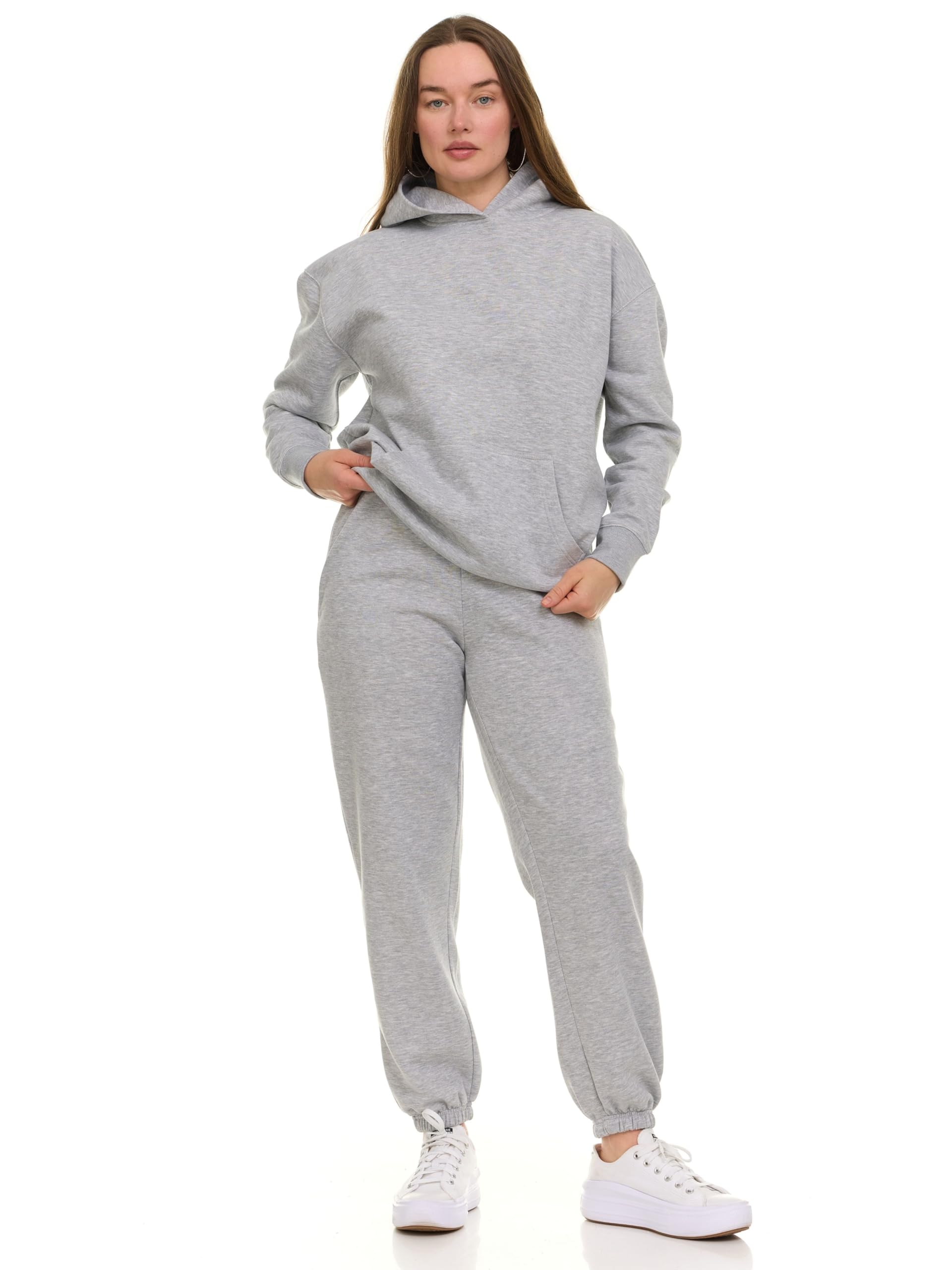 modern basics sweat set for women, sweatsuits women 2 piece outfit, fleece matching sets