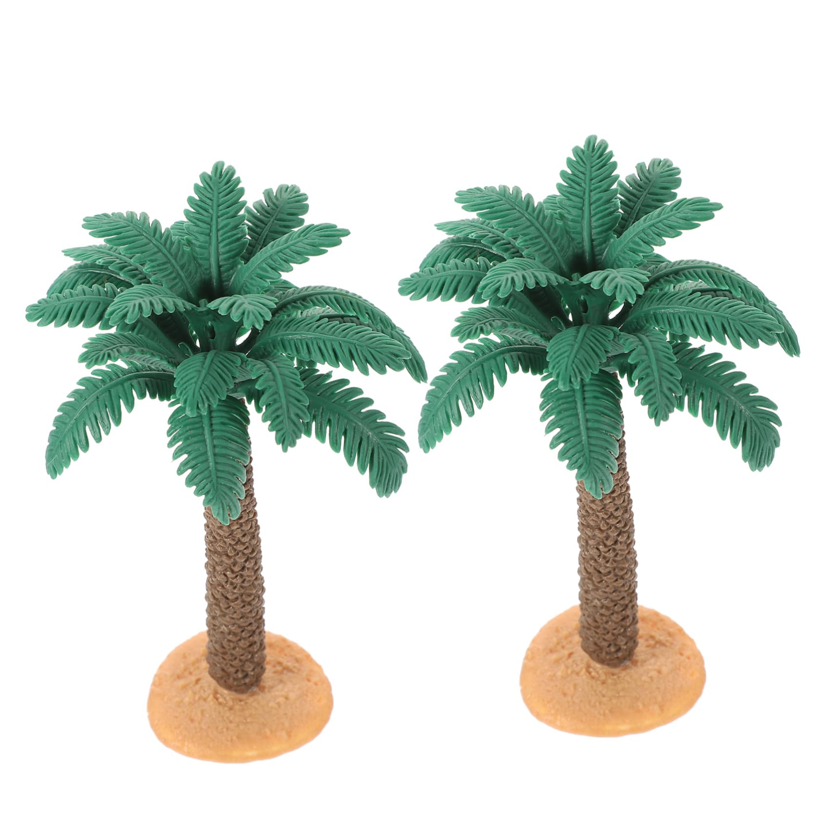Cabilock 8 Piezas Adornos De Palmeras Palmera Falsa Modelo De Planta De Simulación Palmeras De Simulación Mini Modelos De Árbol o De Mesa De Arena De Polivinilo