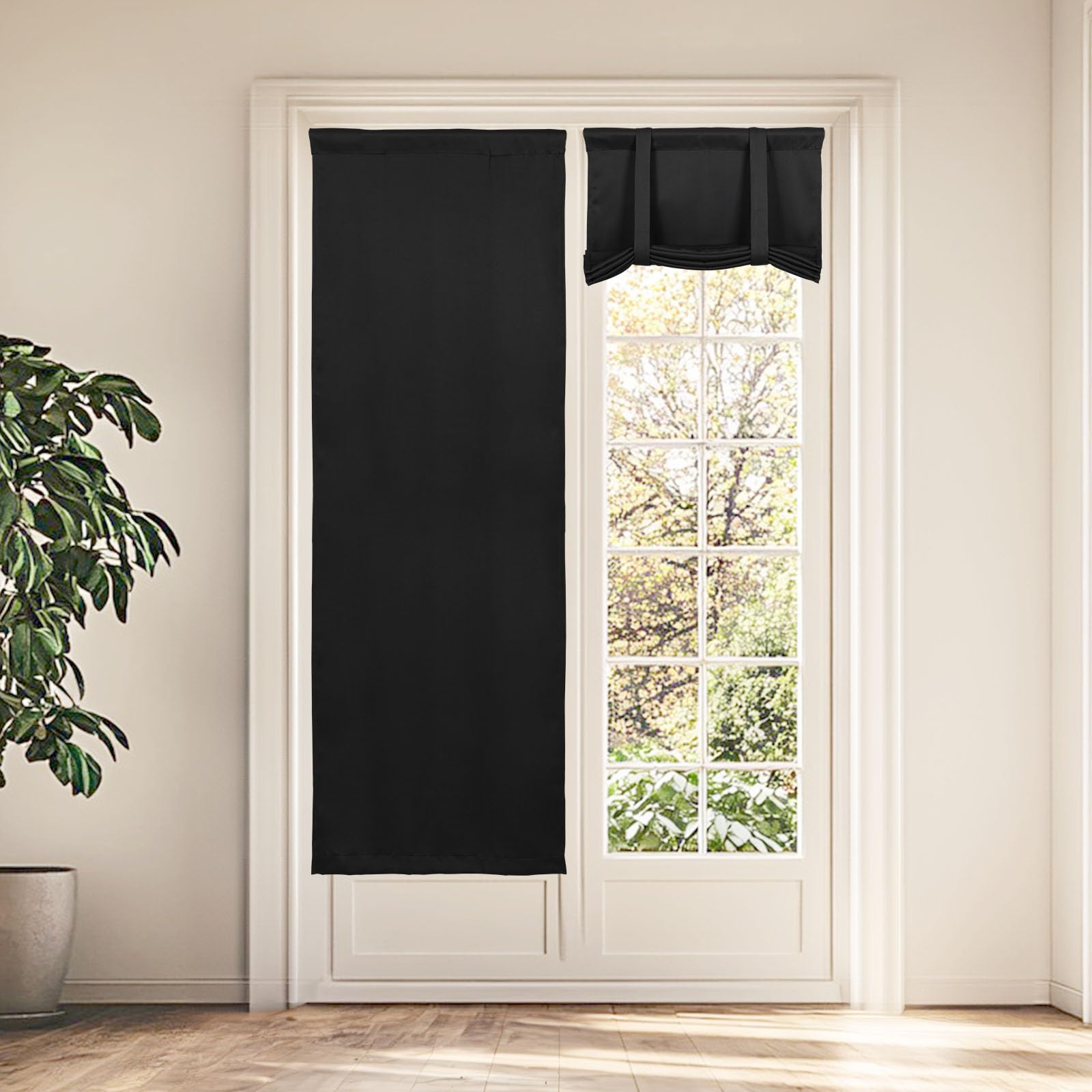 Maritown 1 Panel Door Blinds No Drilling French Door Curtain for Patio Door โ image 1
