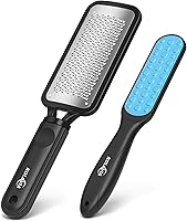 Kolavia 2-Pack Stainless Steel Foot File Callus Remover - Double-Sided Rasp for Cracked Heels, Corns & Dead Skin