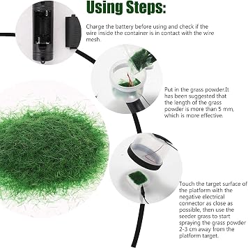 Flocking Kit Static Grass Applicator Mini Flocking Machine with Antislip Handle for DIY Scenic Modelling Sand Table