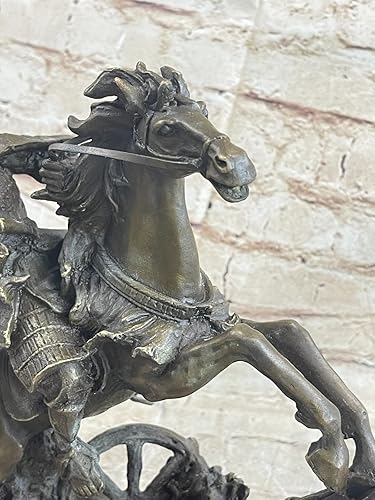Miniatura 6 de EUROPEAN BRONZE Figura japonesa del guerrero ninja samurái de bronce en la guerra del caballo estatua decoración