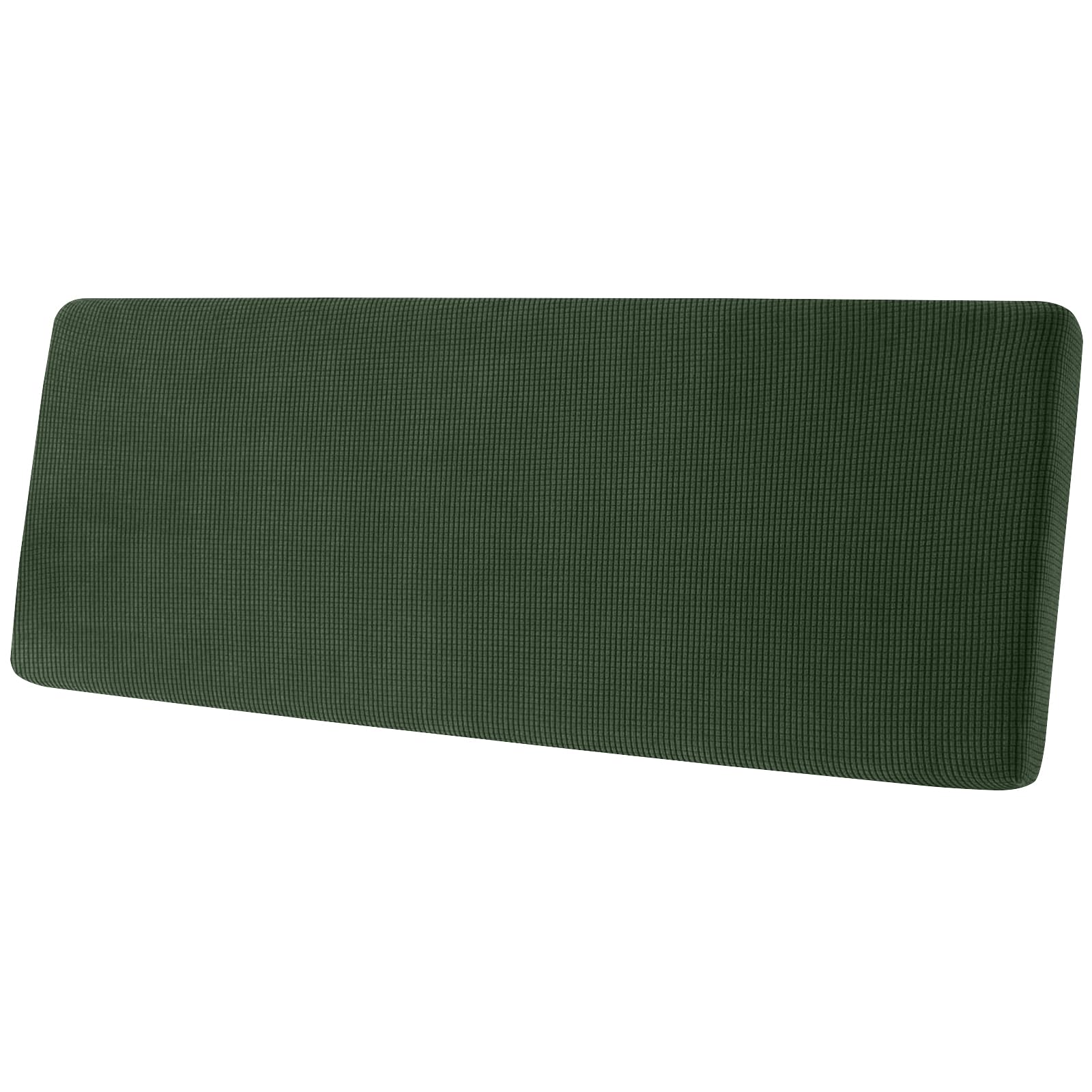 SYLC Stretch Sofa Seat Cushion Covers, Couch Settee Cushion Replacement for Lounge/Motorhome/Caravan Non-slip with Elastic Band and 4 Ties (Olive green,Large 3-Seater)