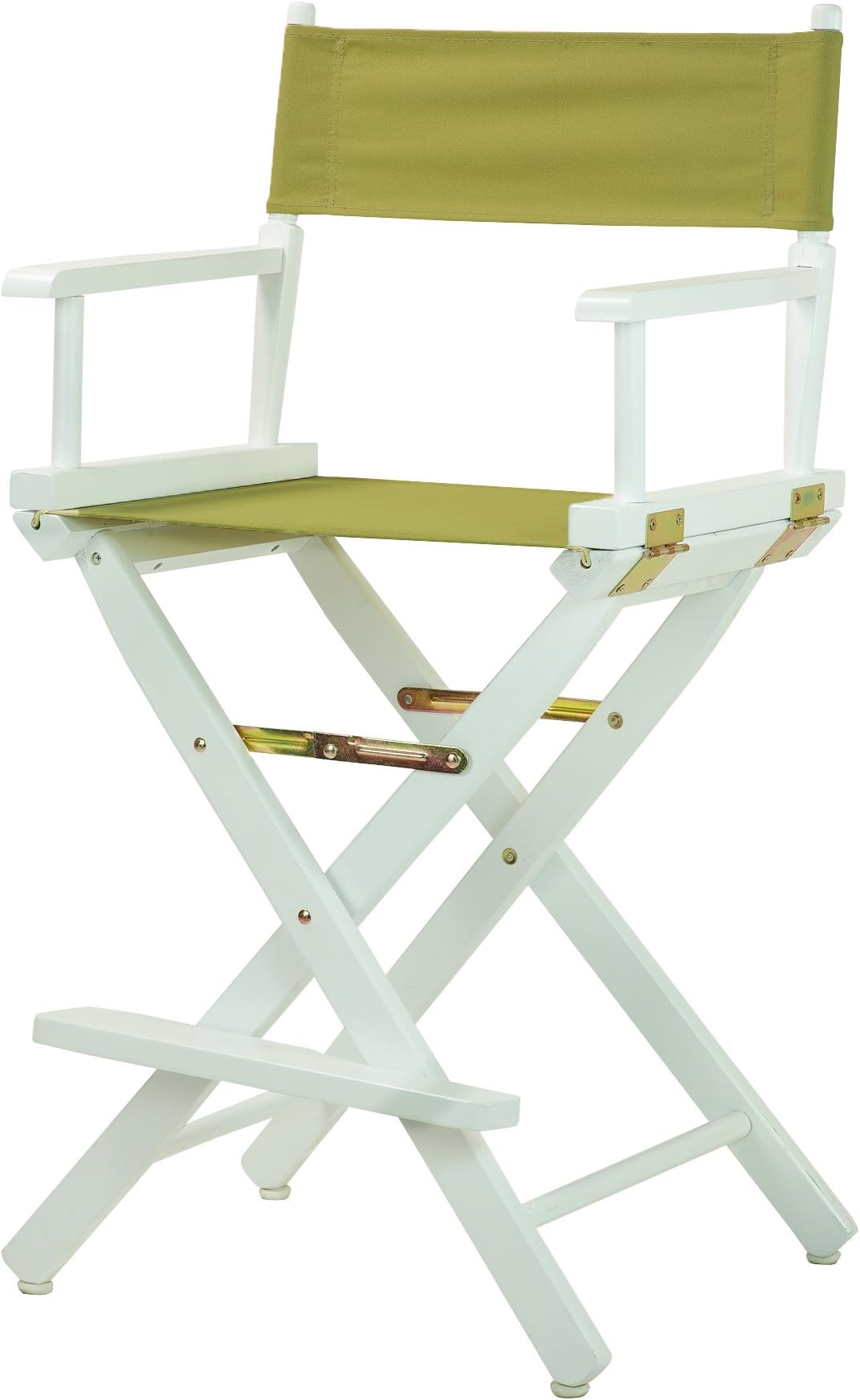 24" Director's Chair White Frame-Olive Canvas