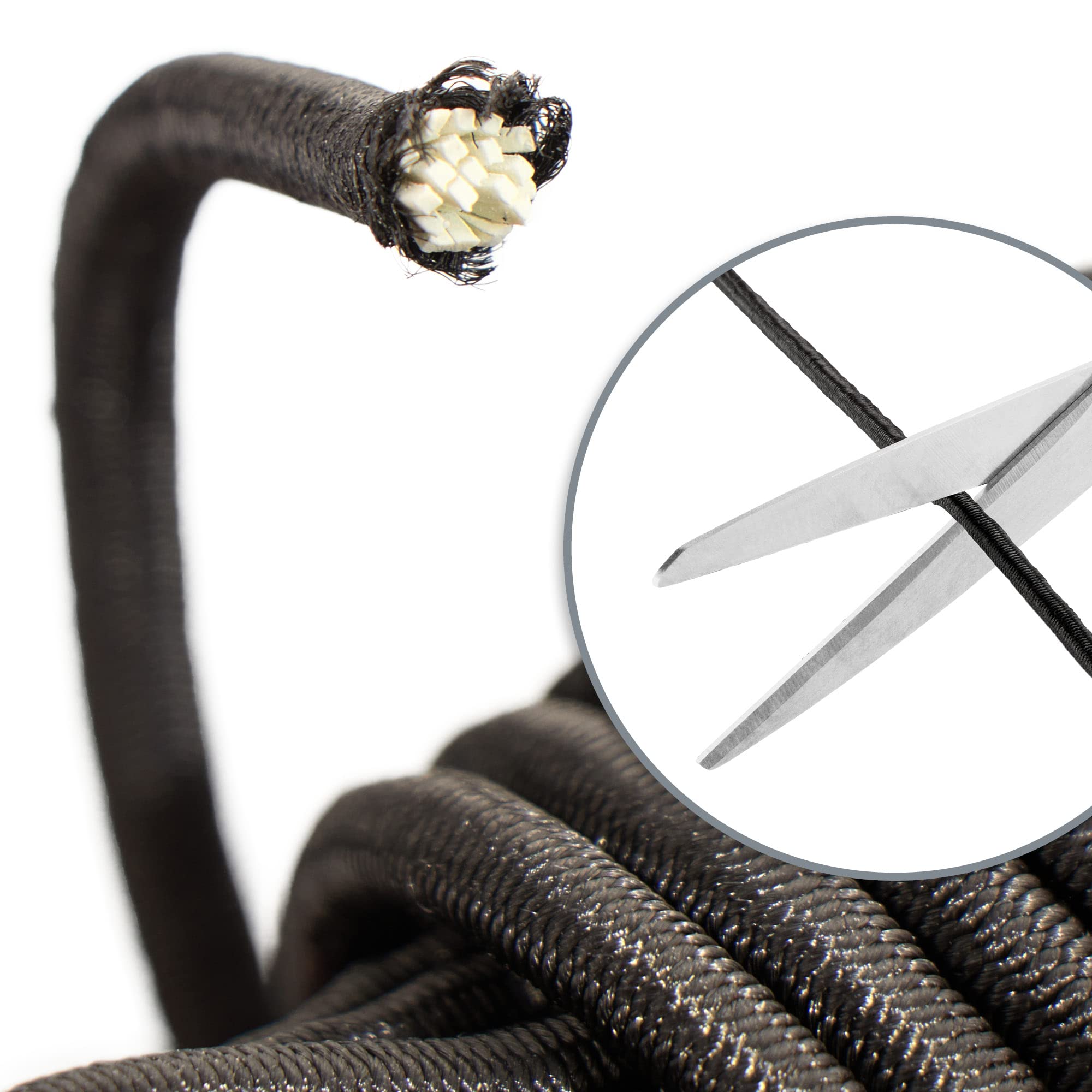 COM-FOUR® corde elastiche - corda di tensionamento per striscioni, poster, tende, padiglioni - tenditori in gomma per trasporto, campeggio, sport, bagagli - corda di espansione