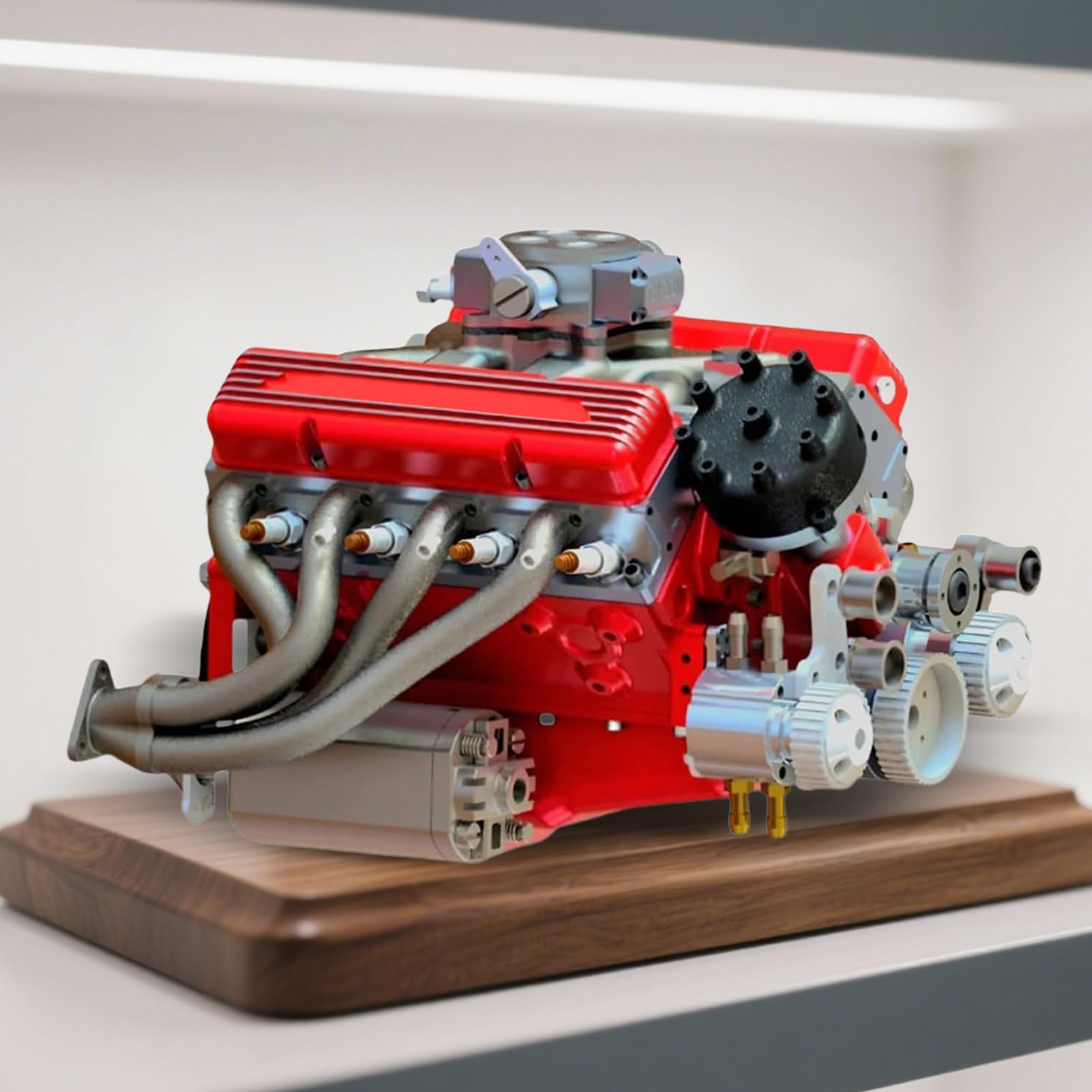 Genérico Modelo De Motor V8 - Modelo De Motor V8 De Metal Decorativo - Juguete Novedoso Para Ninos Adolescentes Adultos Familia Amigos Jovenes Educativo