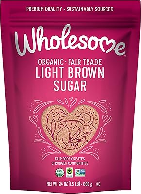Wholesome Organic Light Brown Sugar, Fair Trade, Non GMO & Gluten Free, 1.5 Pound (Pack of 1)