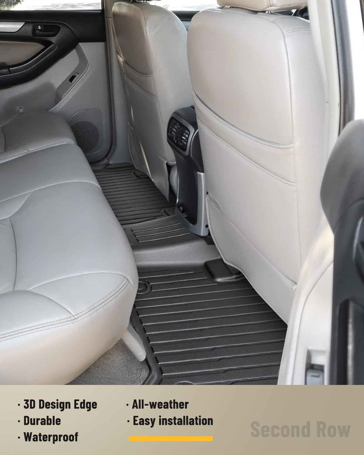 Car Floor Mats for Toyota 4Runner 2003-2009 4th Gen Cargo Trunk Liner All Weather Accessories Rubber Carpet Custom — view 6