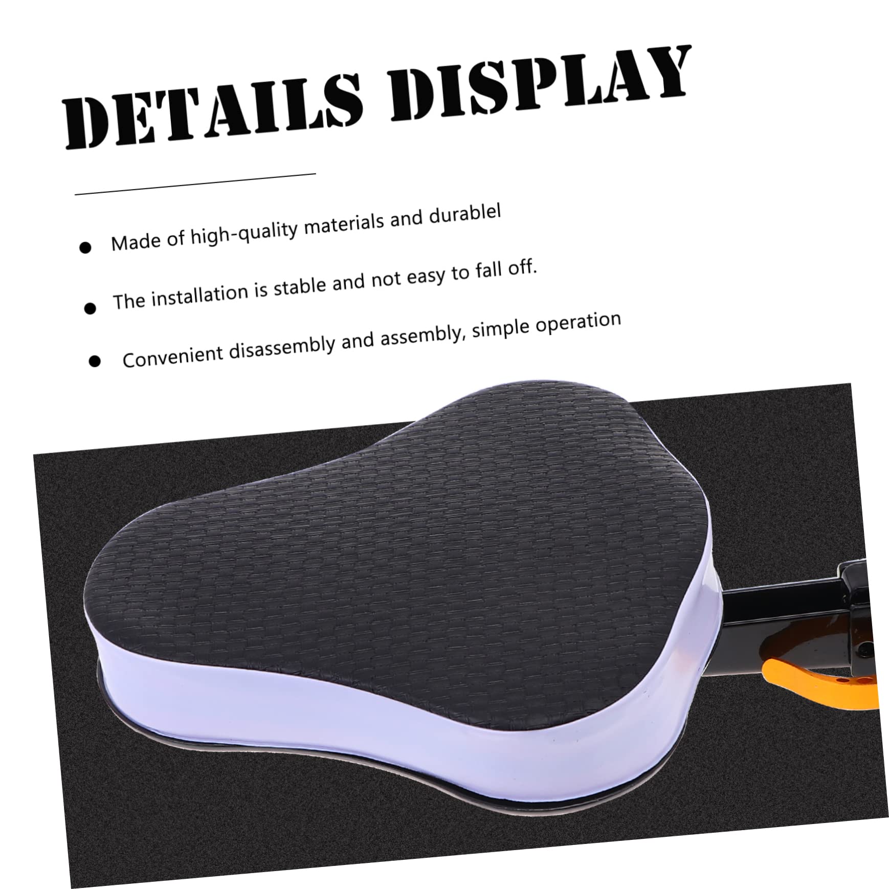 Toyvian Siège de Vélo pour Garçon et Fille en Acier Carbone Noir Mousse, Finition Soignée et Robustesse, pour Vélo Électrique et Sécurité Bébé