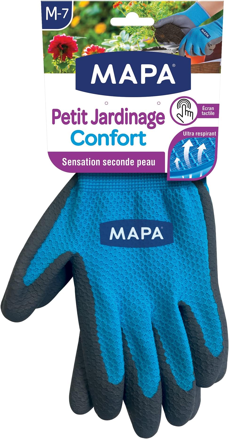 Gants De Jardinage En Tricot Fin Kerbl Agua - Bleu/noir - Taille 11