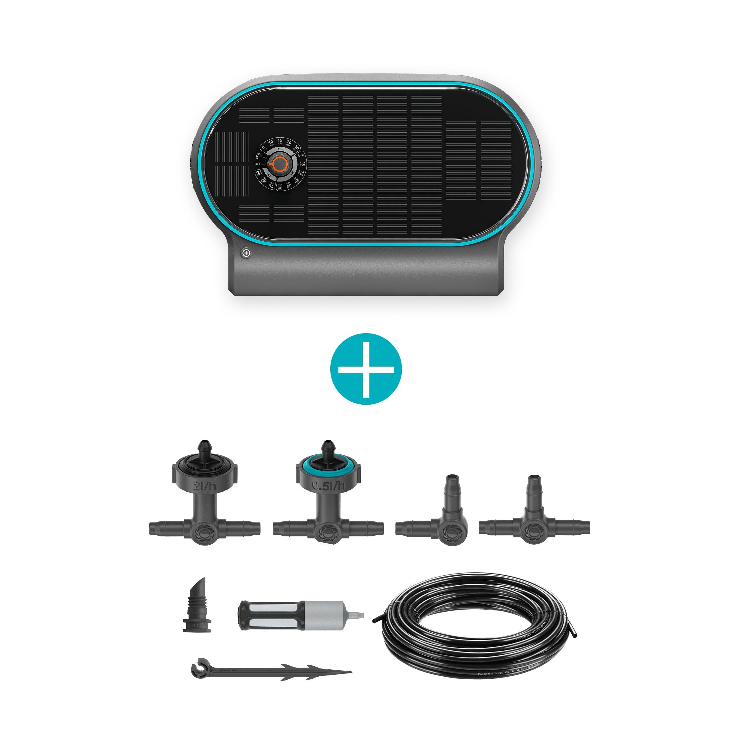 Gardena AquaBloom L Set Sistema de riego Solar, Sistema de riego automático