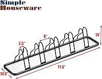 Vista 9 de Simple Houseware - Soporte de almacenamiento ajustable para 5 bicicletas, aparcamiento para suelo, color negro