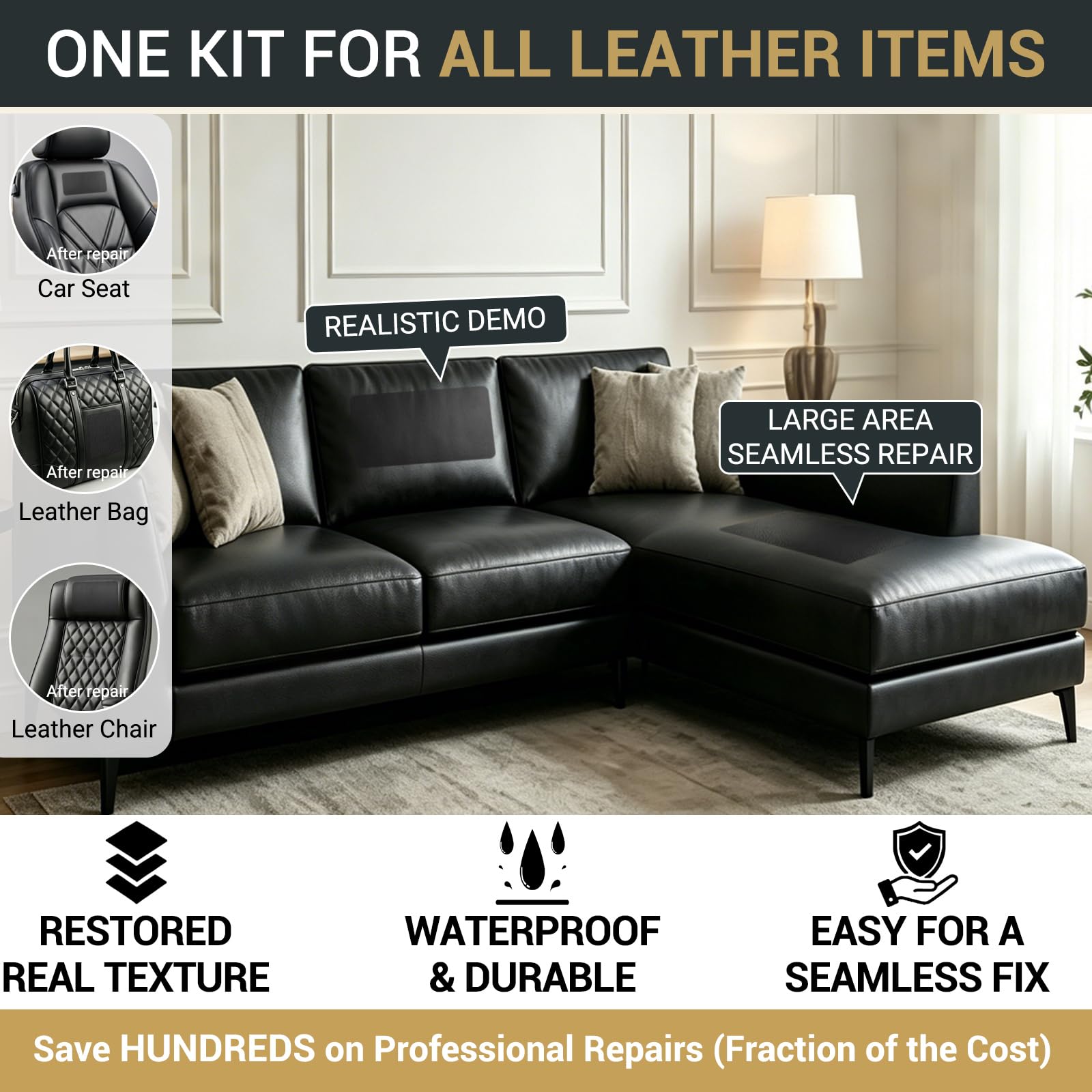 Parche de reparación de cuero autoadhesivo, parches de cuero para muebles, cinta de reparación de cuero para sofá, asiento de coche, silla, reparación de muebles, kit de reparación de cuero (grano de