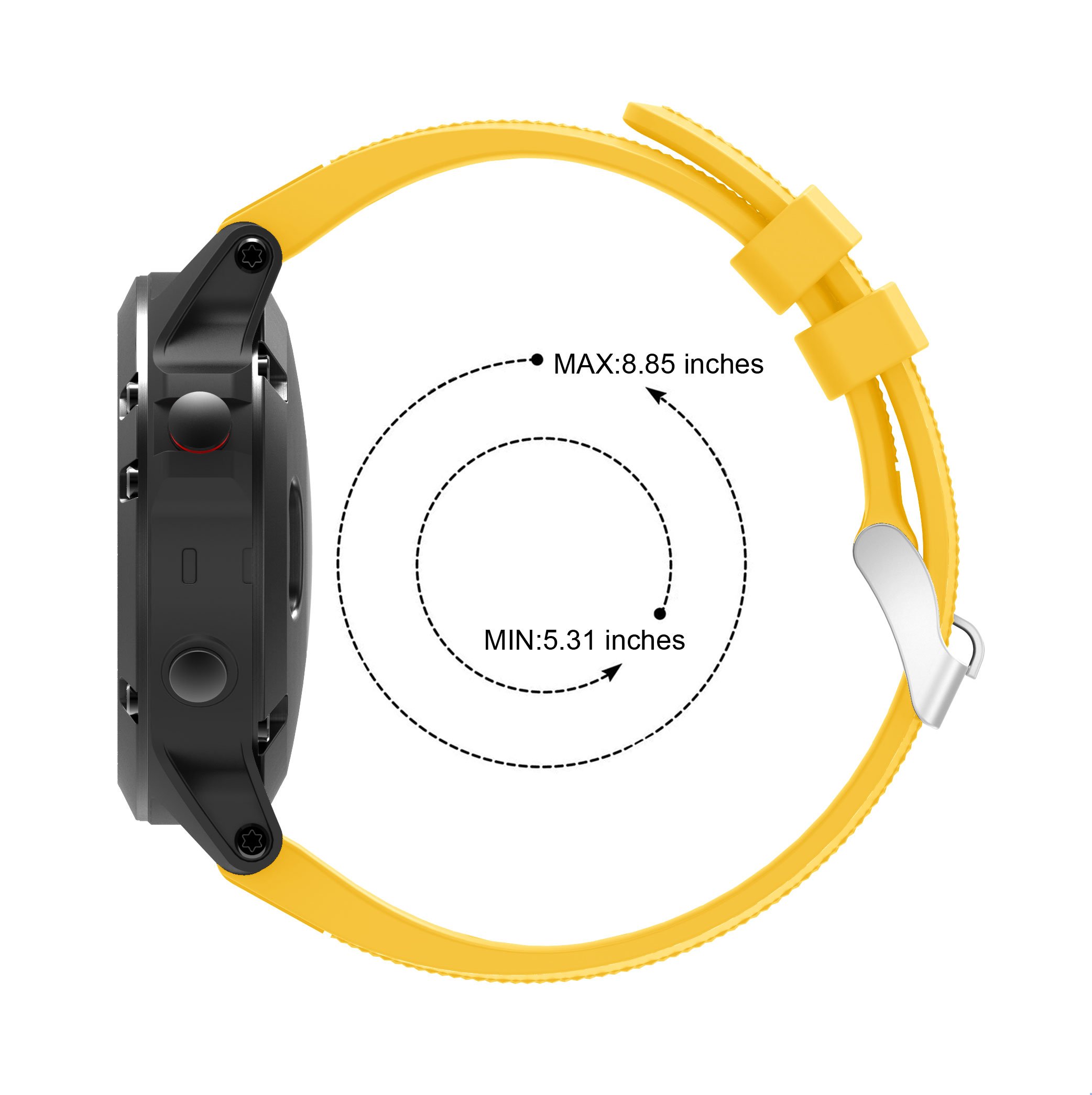 INF Bracciale In Silicone Per Garmin Forerunner 945/935/Fenix 5, Larghezza 22 Mm, Morbido, Con Strumenti Inclusi