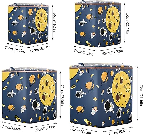 Miniatura 4 de Contenedores de almacenamiento para ropa con tapa con cremallera, organizador de armario, almacenamiento de tela para el hogar, colcha, caja de