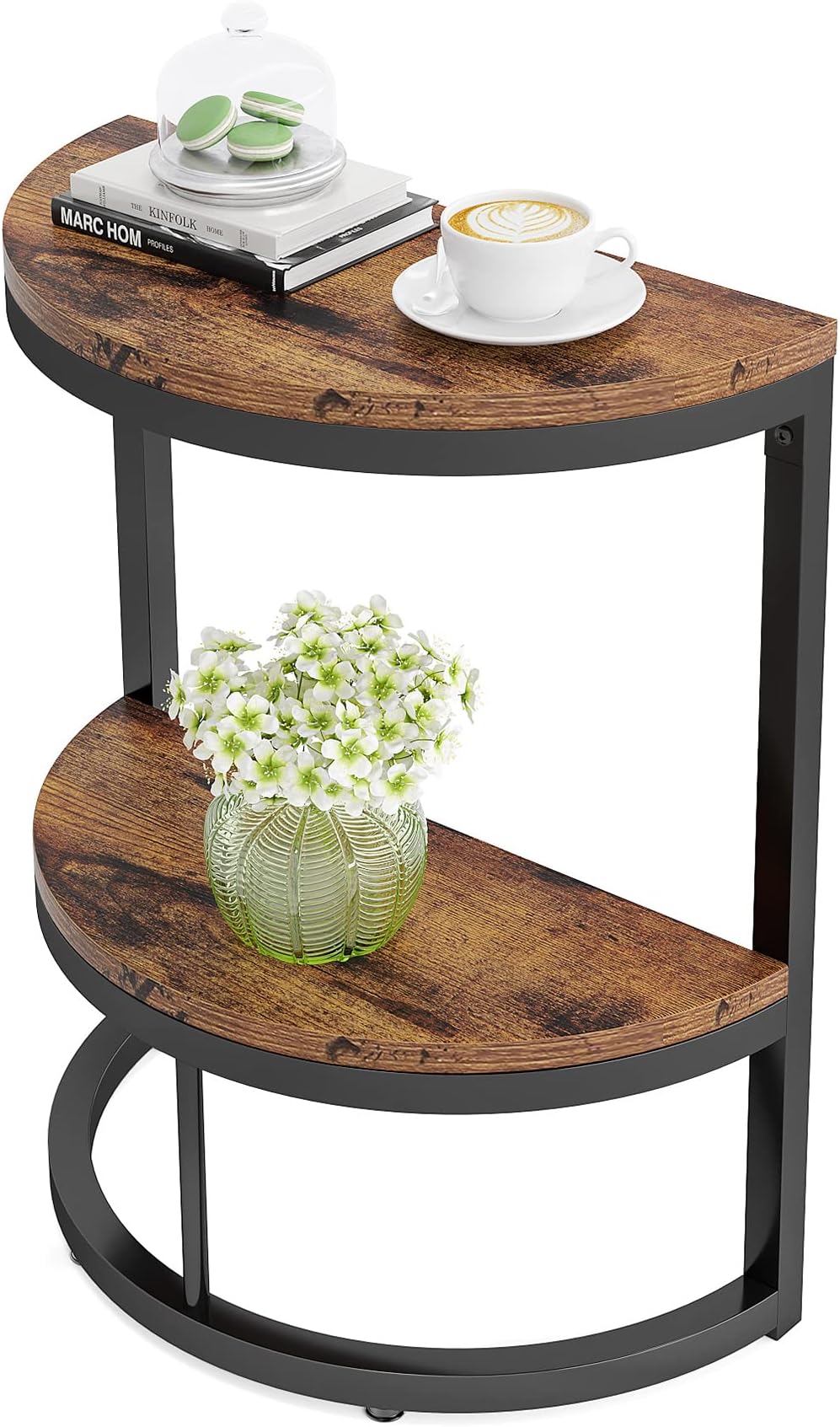Amazon.com: SAYGOER Console Tables and Side Tables, Dark Walnut ...