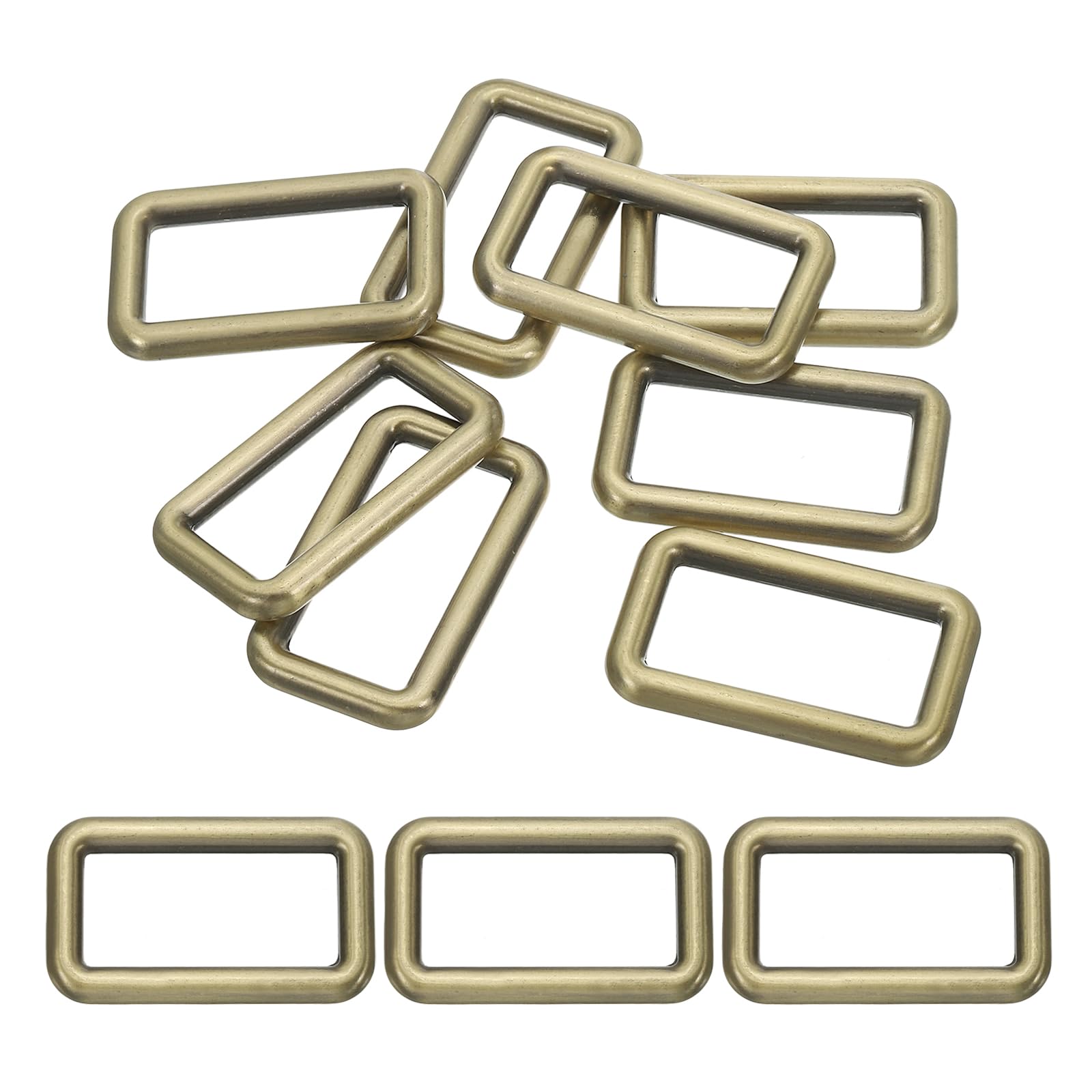 PATIKIL Flat Metal Rectangle Rings 1" / 25mm