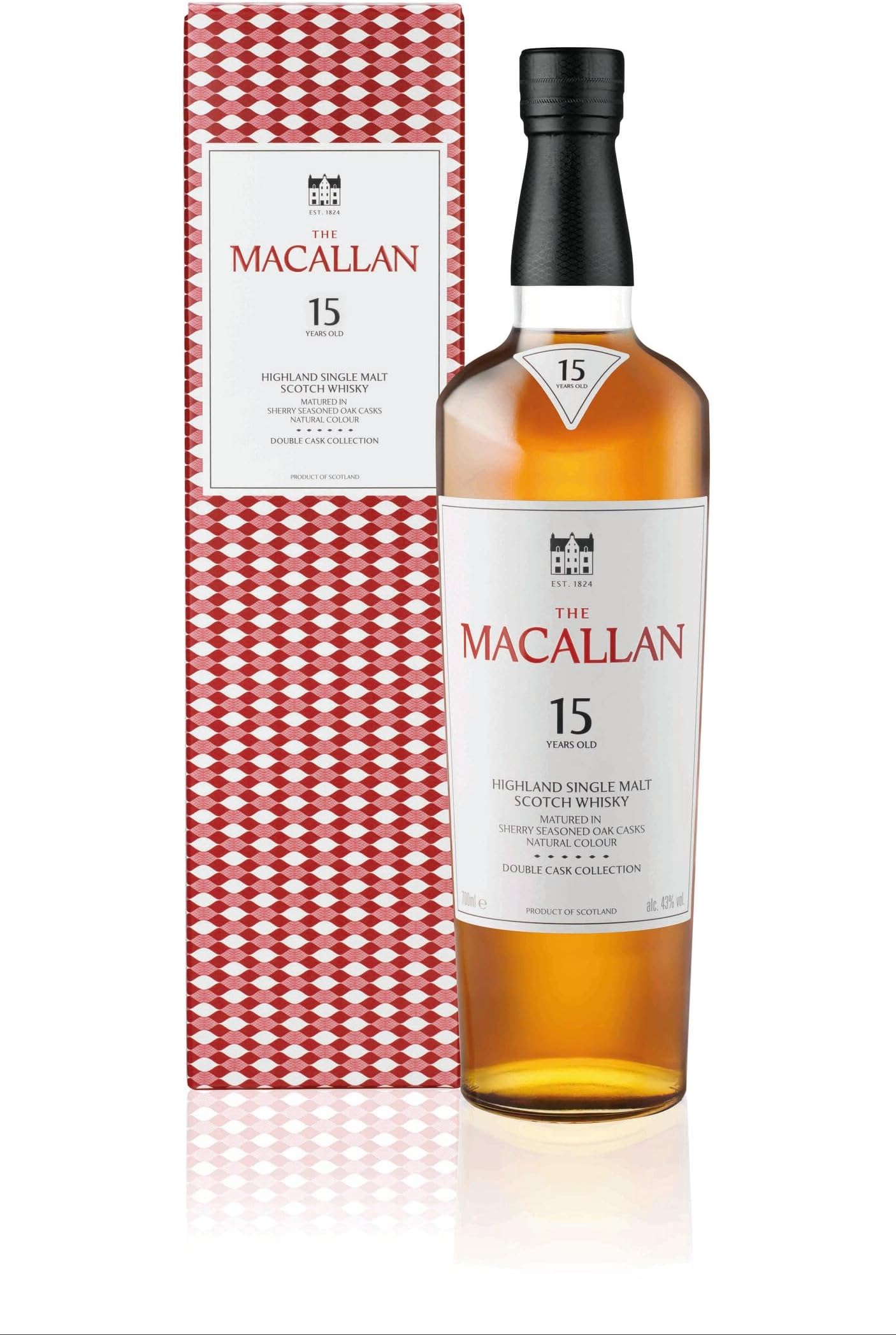 15 Years Old Double Cask | Single Malt Highland Scotch Whisky | Butterscotch, Apple & Sweet Spice | Sherry Seasoned Oak Casks | 43% ABV | 70cl, Packaging may vary
