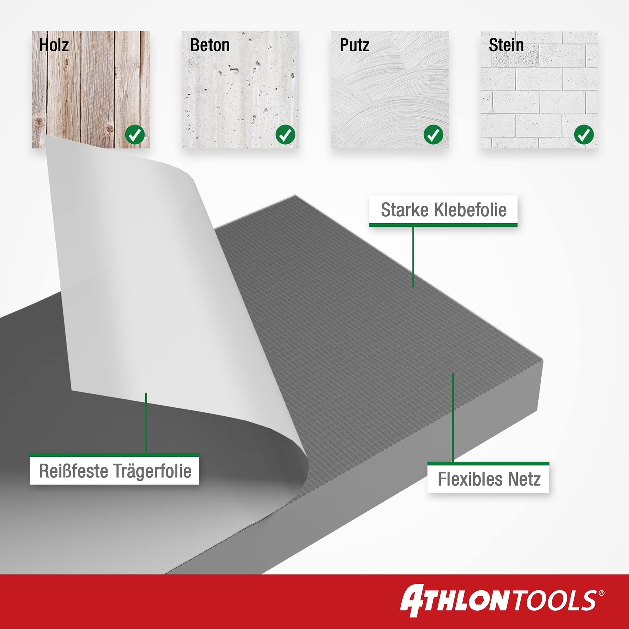 ATHLON TOOLS MaxProtect Premium 4 x samoprzylepna ochrona ściany garażowej, 40 x 20 x 2,0 cm, ochrona przed uderzeniami, ochrona krawędzi drzwi (szary)