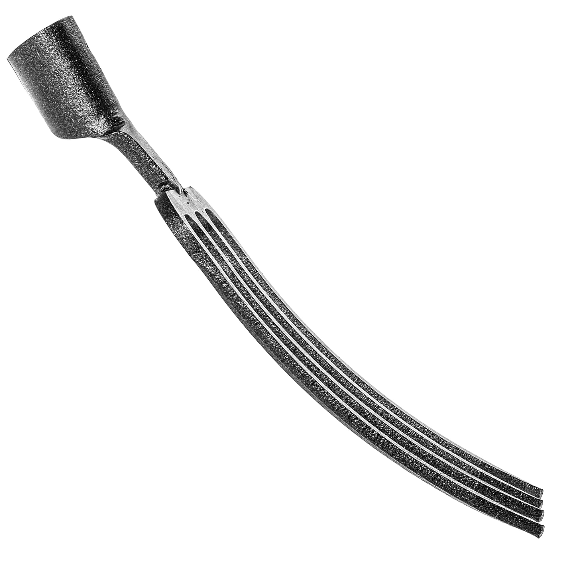 KADAX Fourche de jardin pour creuser et ameublir - Fourche à creuser et à desserrer - Fourche à creuser sans manche - Fourche à foin légère - Fourche à bêche - Noir - 4 dents