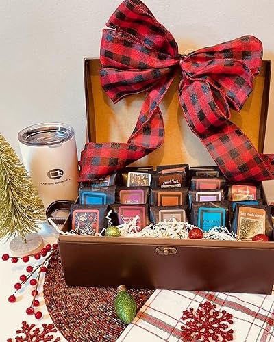 Miniatura 9 de Baúl de café de muestreadores, 20 bolsas de muestra (1.75 onzas), tostado ligero y medio, regalo de café gourmet