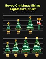 Vista 9 de Govee Christmas Lights 2, RGBWIC 99FT 300LEDs Holiday String Lights with Shape Mapping Function, Smart LED Decoration for Indoor Outdoor Tree, 130+