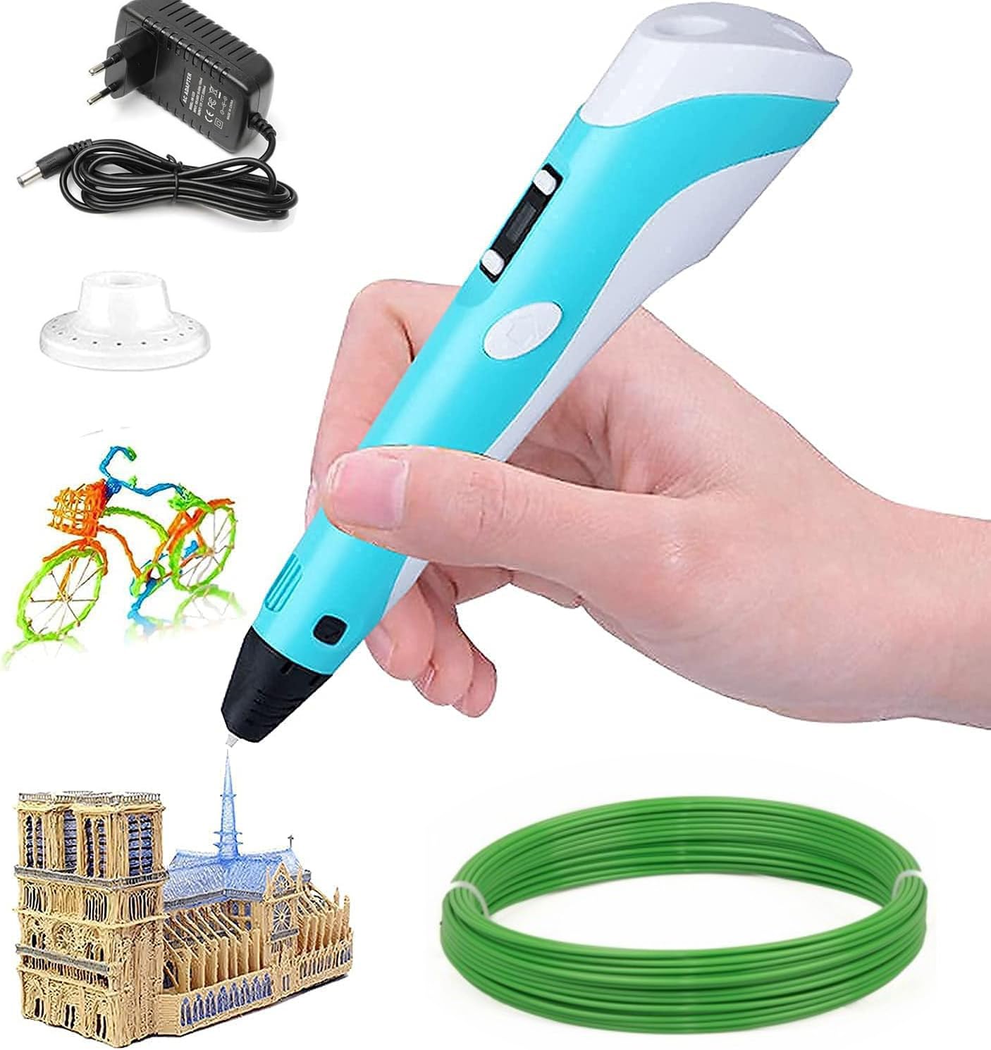 Valuxe 3D Printing Pen with Display, Pen Set for Kids, Easy to Use, Learn from Home Art Activity Set, Educational Toy for Boys & Girls Ages 6+1.75mm PLA Filament with Charger & Project Guide