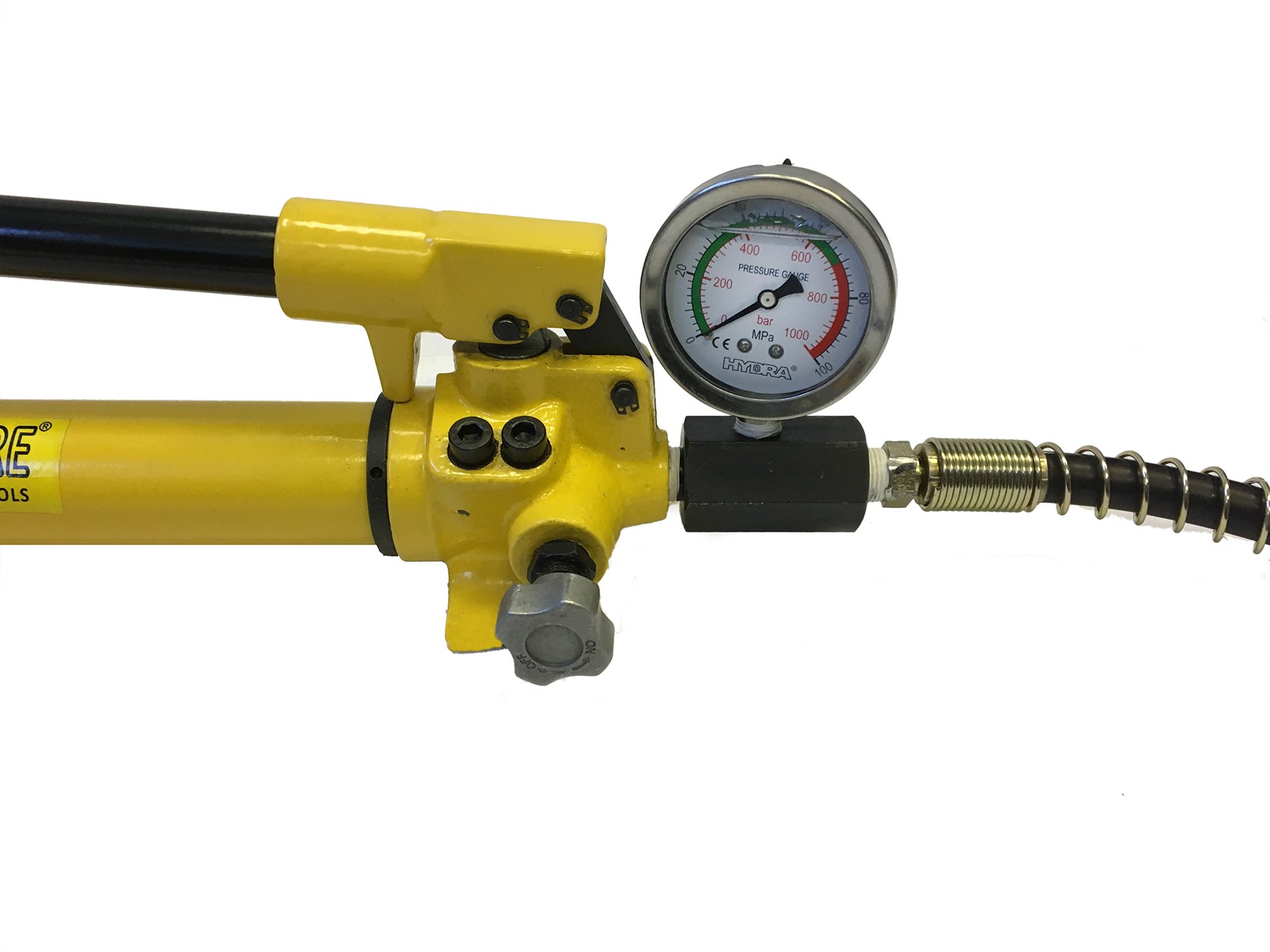 HYDRAFORE Hydraulic hand pump (700 bar, 350 cm3) with pressure gauge