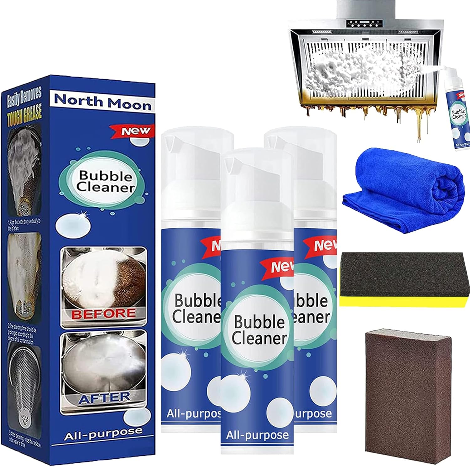 Bubble Cleaner Foam Spray, North Moon Bubble Cleaner Foam