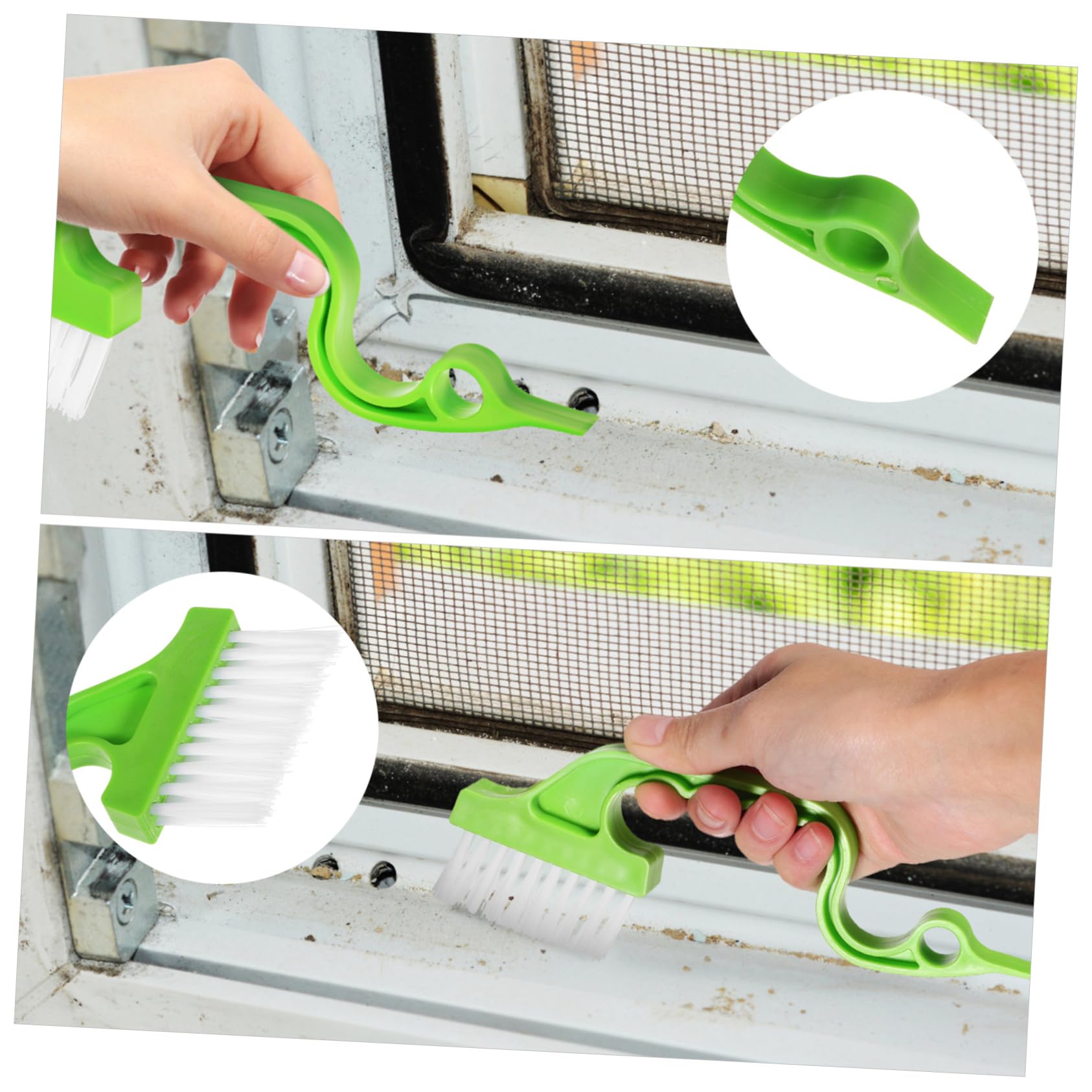 FRCOLOR 5 set Set Spazzole Per La Per La Dei Finestre Per La Fessure Funzionali Spazzole In Microfibra Per 4 pezzi * 5