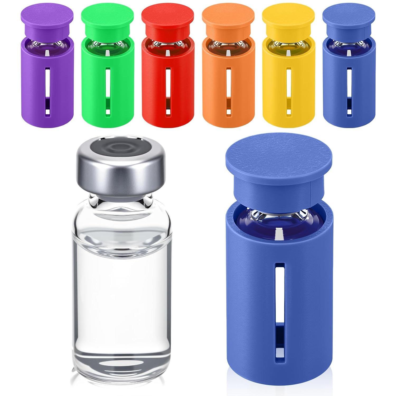AceOrbit 6 Sets 3ml Glass Protective Vial Cap and Case Combo