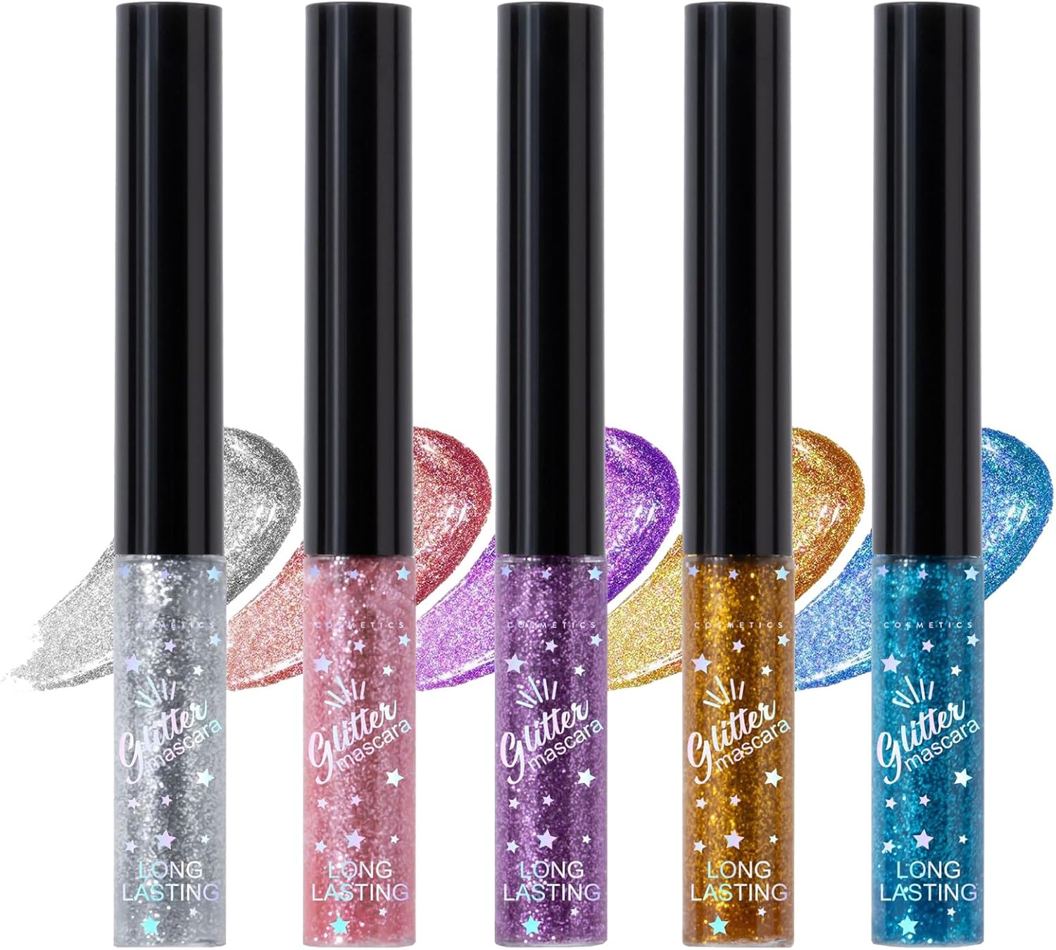 Glitter Mascara – 5X Krullende Mascara | Waterproof Oogmake-up Met Langdurige Wimper Primer Voor Bruiloften Cosplay En Festivals Glitter Mascara – 5X Krullende Mascara | Waterproof Oogmake-up Met Langdurige Wimper Primer Voor Bruiloften Cosplay En Festivals