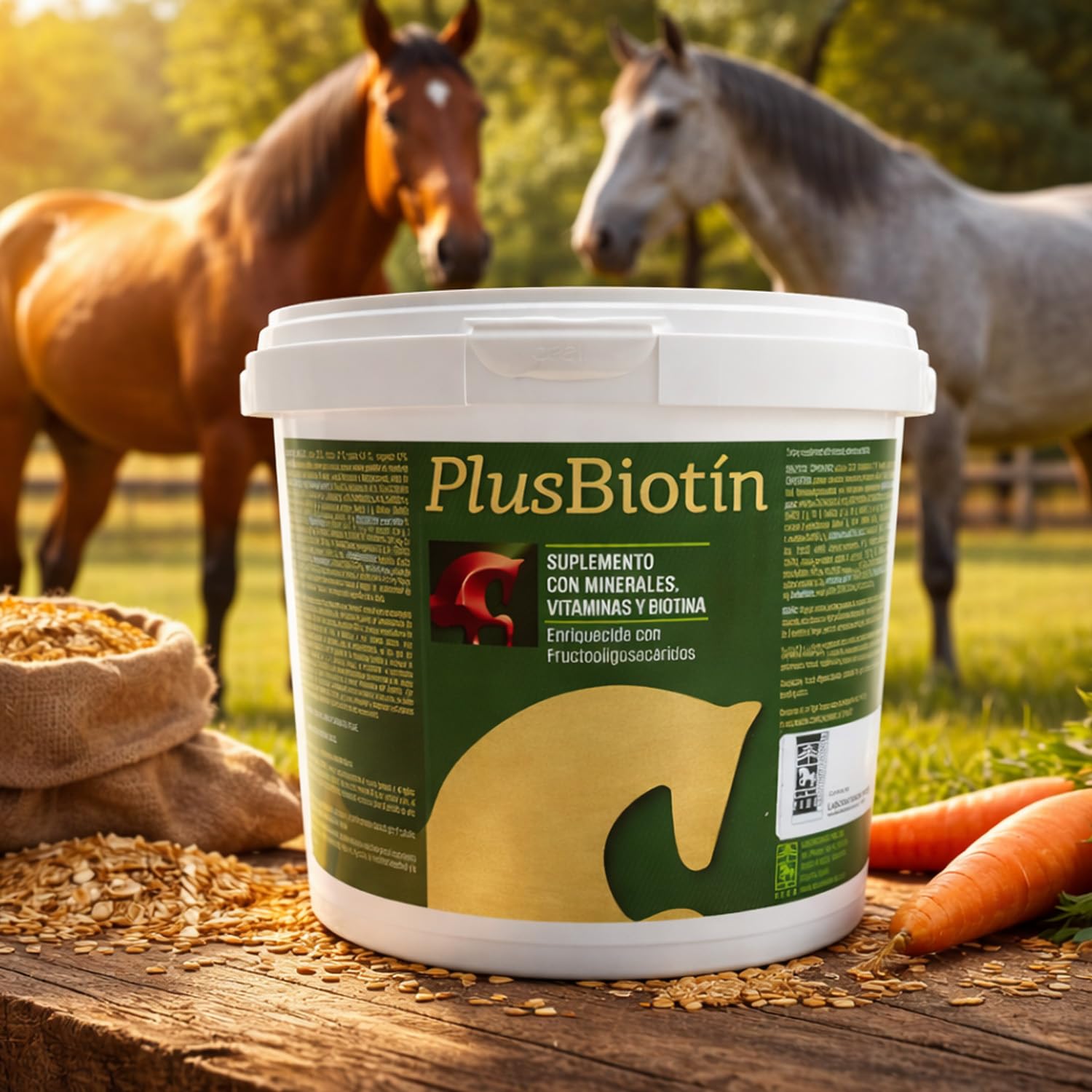 Laboratorios Pino Plusbiotin Suplemento Mineral-Vitamínico con Biotina para Caballos – Mejora del Pelaje y Cascos – Aporte Completo de Vitaminas y Minerales – Uso Diario – Envase 1 kg