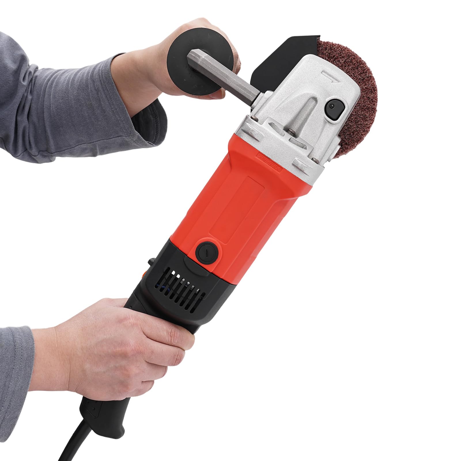 1400W Elektrische Satiniermaschine Einstellbare Geschwindigkeit Schleifmaschine Bürstenschleifer Polieren Walzenschleif zur Renovierung von Oberflächen aller Art