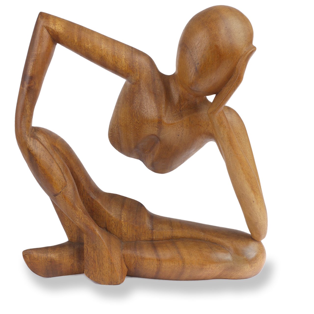 Tokoindah Art-Craft Denker aus Suar Holz 12 cm
