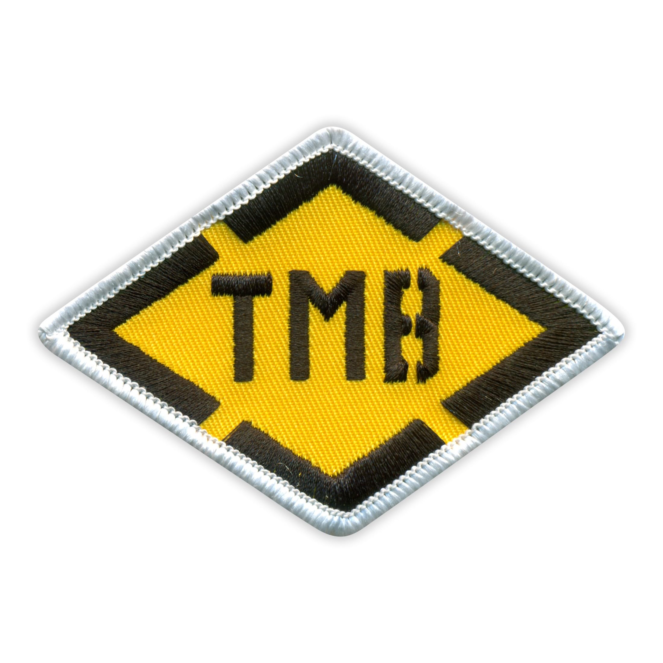 Juego de 4 – TMB – Tour du Mont Blanc – Forma de rombo – Parte trasera termosellada – Parche bordado/insignia/emblema