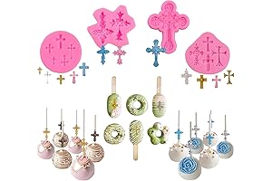 Baptism Cross Mold for Fondant Decoration 4 Pcs