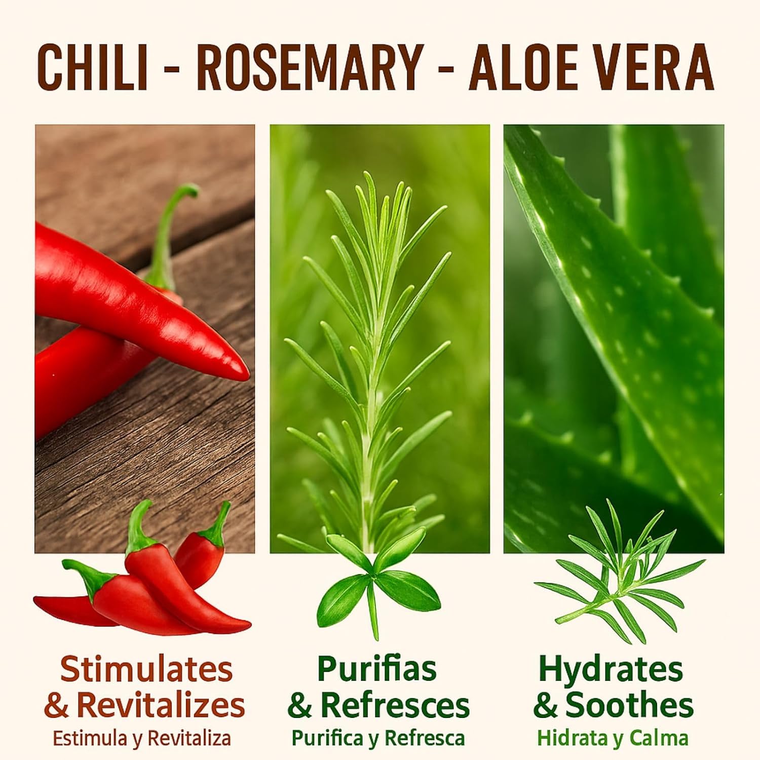 HIGH SUPREME Chili, Rosemary & Aloe Vera(Chile,Romero & Sabila) Shampoo – 500 ml – Daily Moisturizing Formula – Supports Scalp Balance – For All Hair Types – Paraben-Free - Image 9