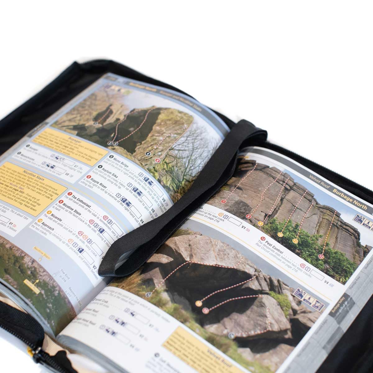 Psychi Climbing Guidebook Tasche für Boulder- und Bergsteigerführer, Grün