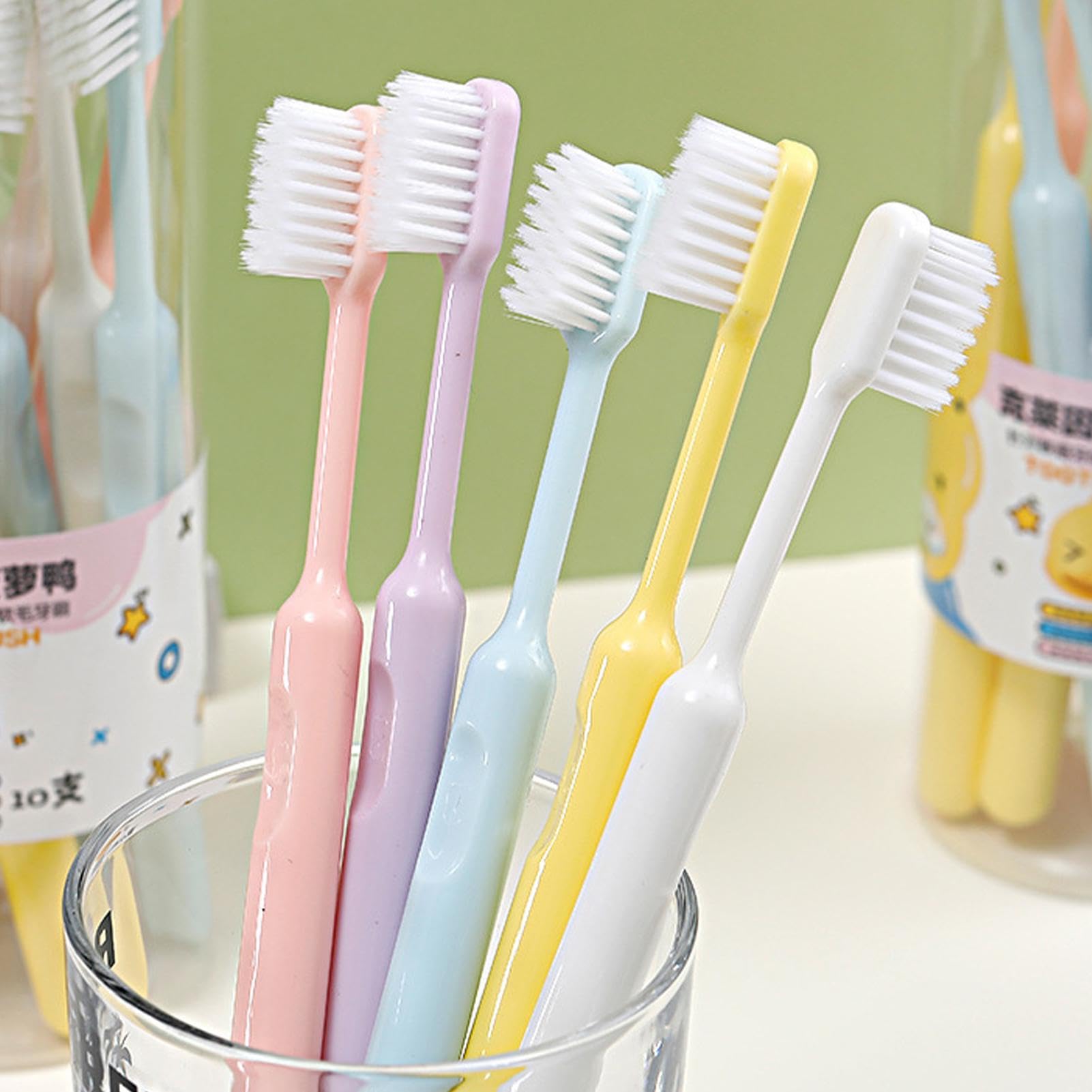 Spazzolino da denti morbido per la pulizia, spazzolino da denti di | famiglia morbido, spazzolino da denti da viaggio per denti sensibili, spazzolino da denti per la pulizia delicata, set famili