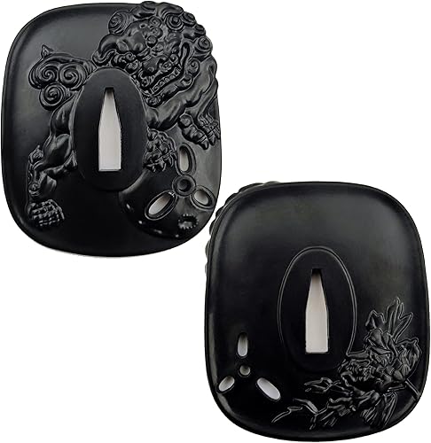 Miniatura 10 de OKSs Katana Tsuba Set - Protector de espada samurái de aleación hecho por galvanoplastia y molienda, y tiene buena resistencia al óxido y al desgaste