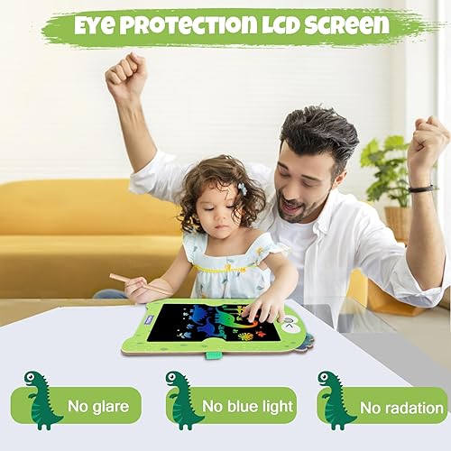 Miniatura 6 de mierEdu Tableta de escritura LCD, tableta de dibujo de 8.5 pulgadas, tablero de dibujo de juguete de dinosaurio, regalo educativo electrónico de