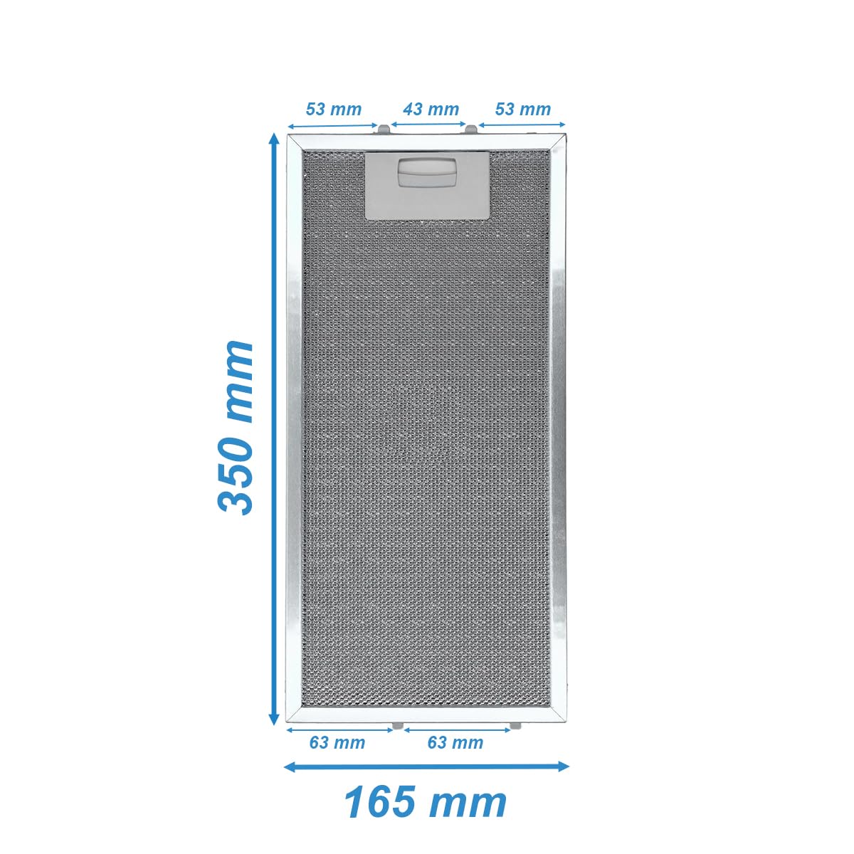 2x Filtro de Grasa Metálico (350 x 165 mm) Compatible con Siemens Bosch Neff Gaggenau 00435204 435204 campana extractora