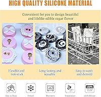 Vista 3 de Molde de silicona de marco pequeño, herramientas de decoración de pasteles Sugarcraft, moldes de pasta de fondant, 2 uds