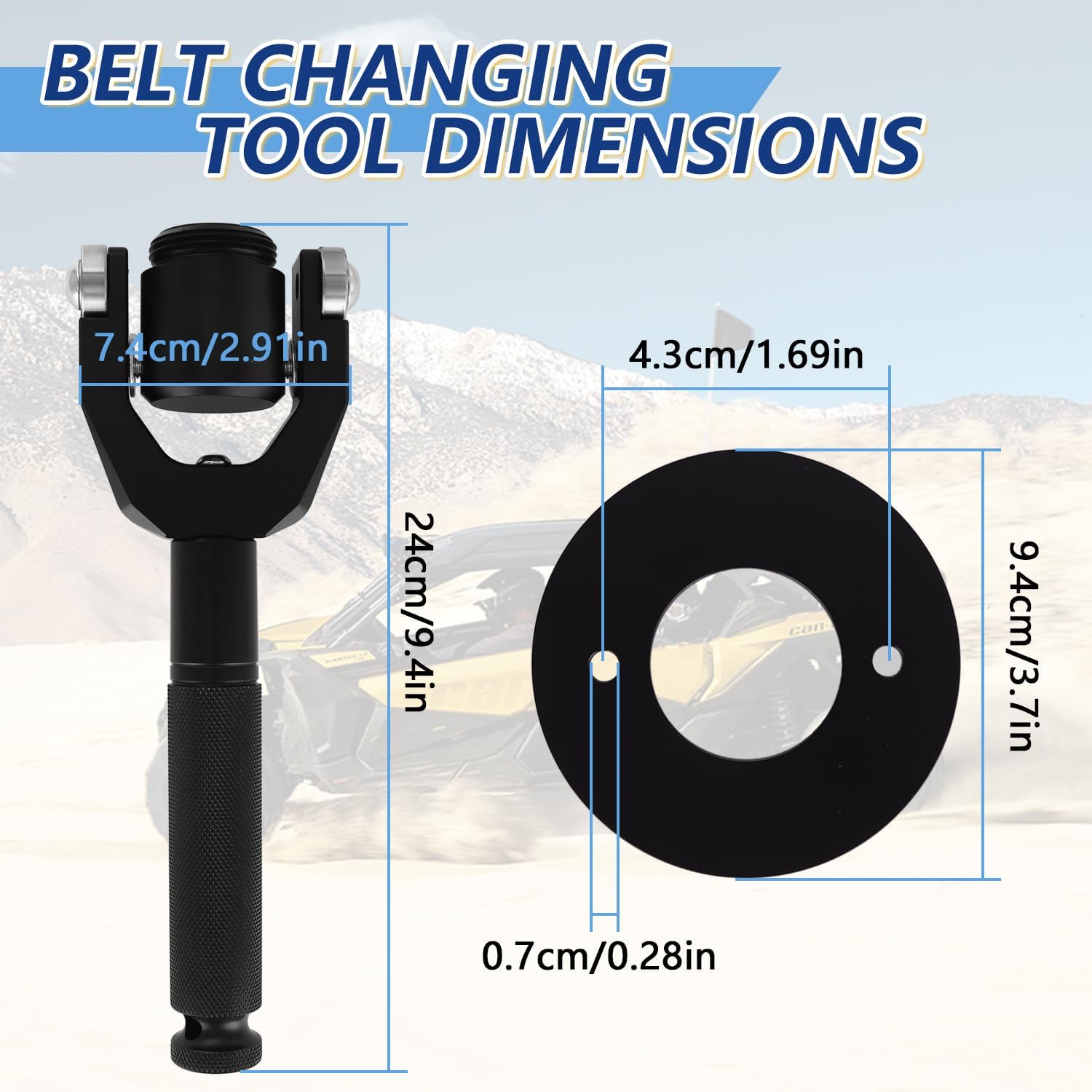 X3 Belt Changing Tool X3 Clutch Removal Kit Compatible with Can-Am Maverick X3 Max RS DS Turbo R RR HD11 2017-2026, Belt Changing Tool Fits for 64''/72'' Wheel Base Width (Black)