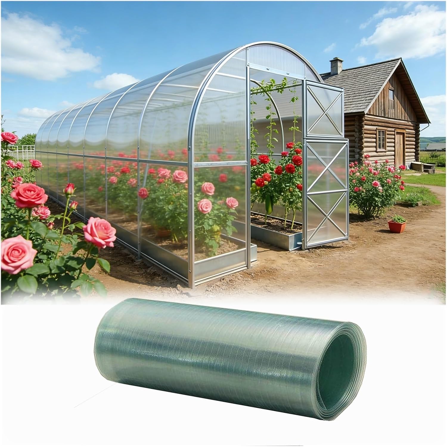 Clear Roof Daylighting Panel, Rainproof Insulation Transparent Sheet Plastic Roof Sheet for Outdoor, Sunroom, Greenhouse, Vegetable Greenhouse, Carport(1x8m/3.28x26.24ft)