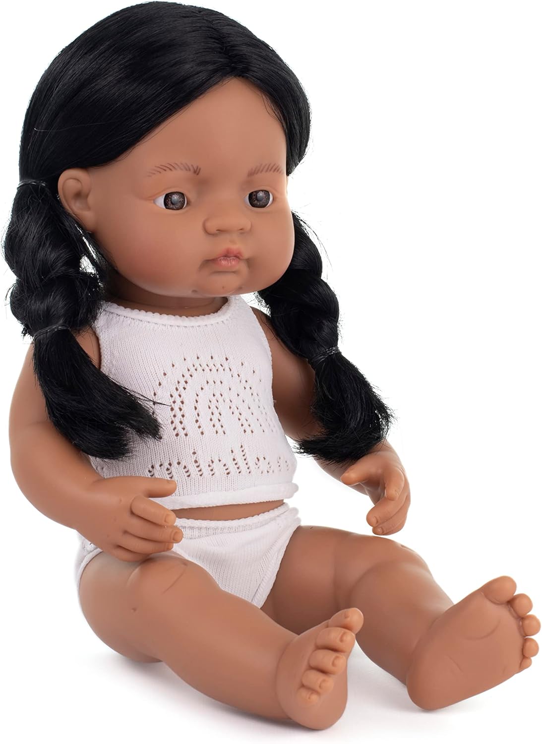 Miniland Doll 15'' Native American Girl (Box) - Made in Spain, Anatomically Correct, Quality, Inclusion